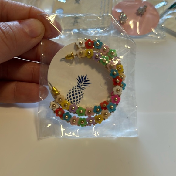 Prep obsessed flower hoop earings nwt - Picture 1 of 1